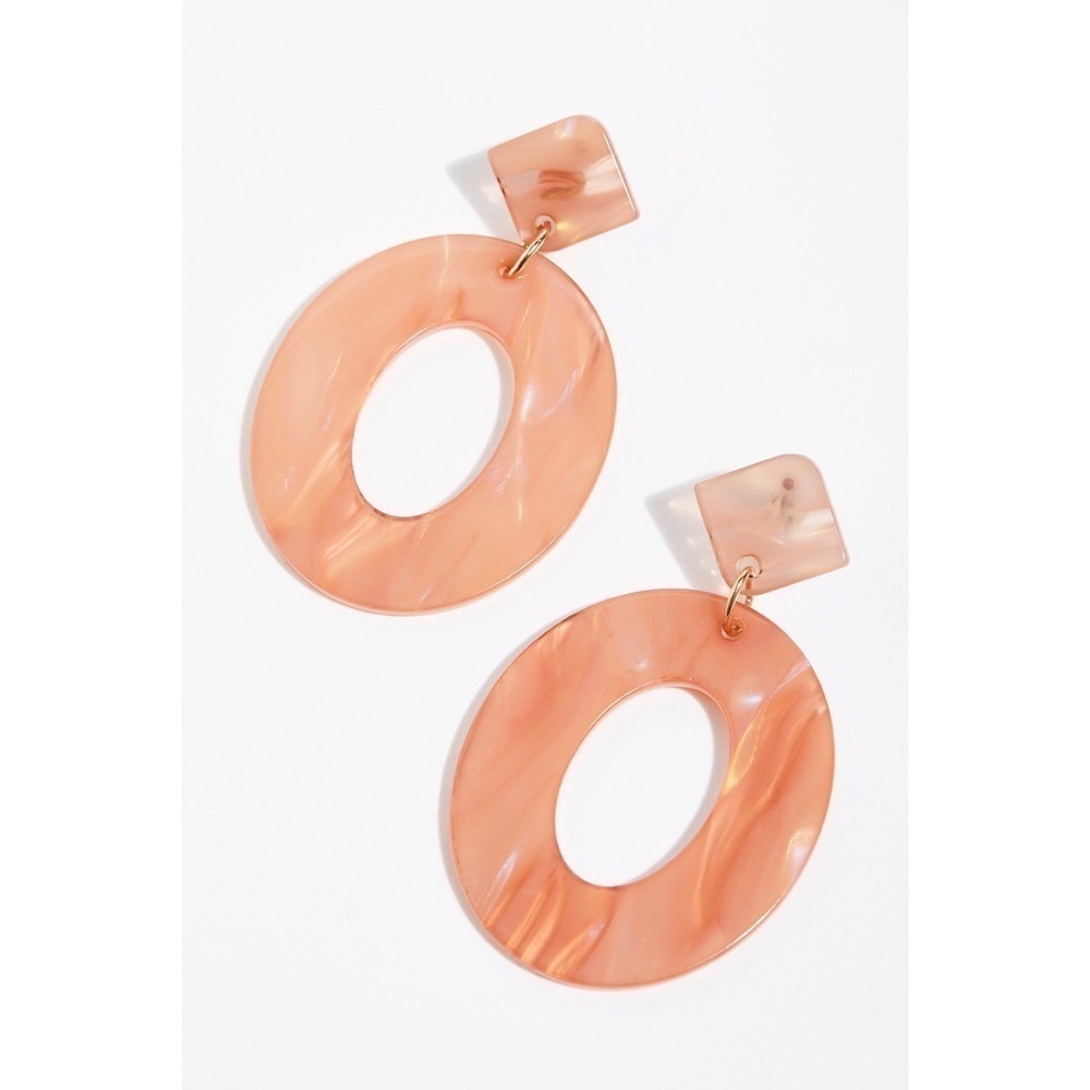 nwt // free people kelly resin hoop earrings